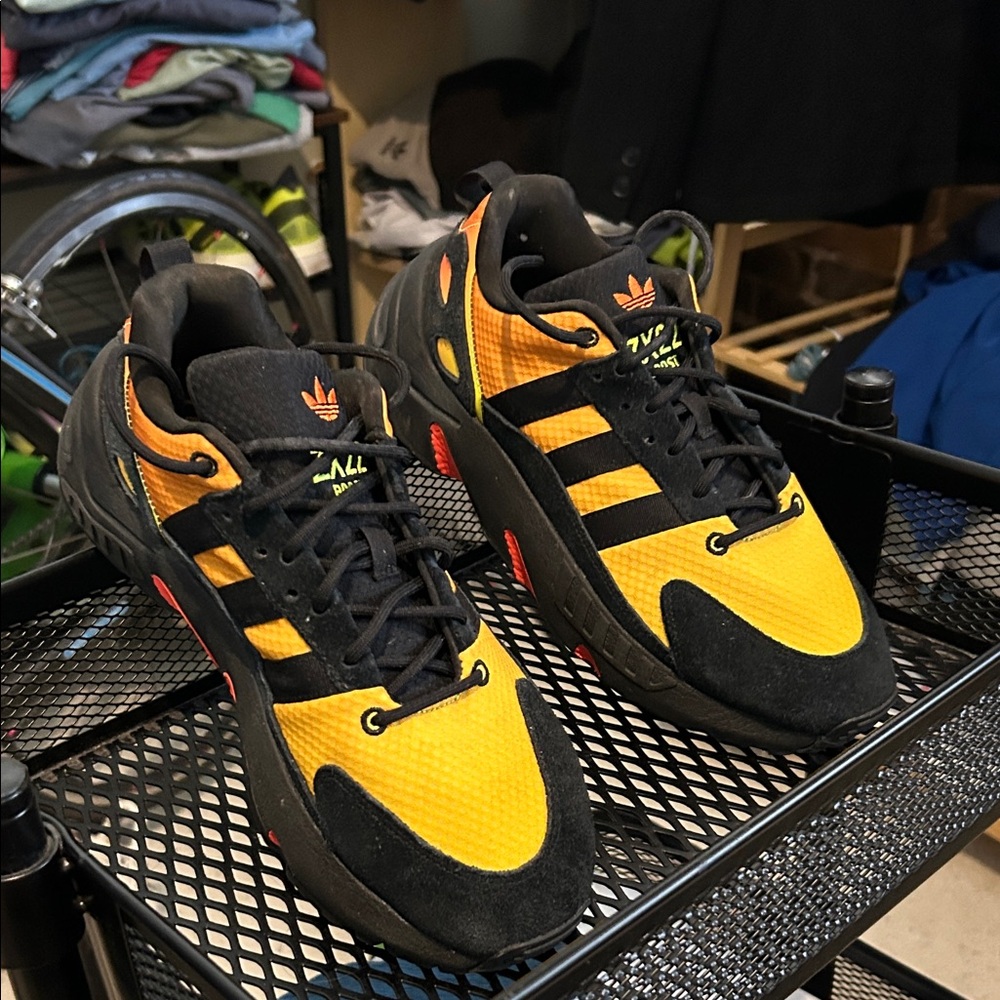 adidas Black and Yellow Men's Shoes